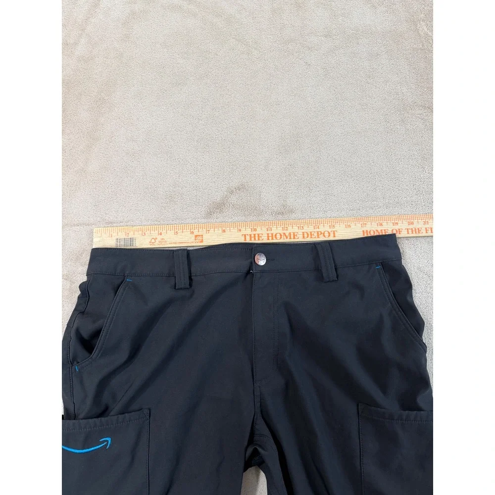 Amazon Luly Yang Cargo Pants Mens Size L 34-36 Black Delivery Driver Uniform EUC